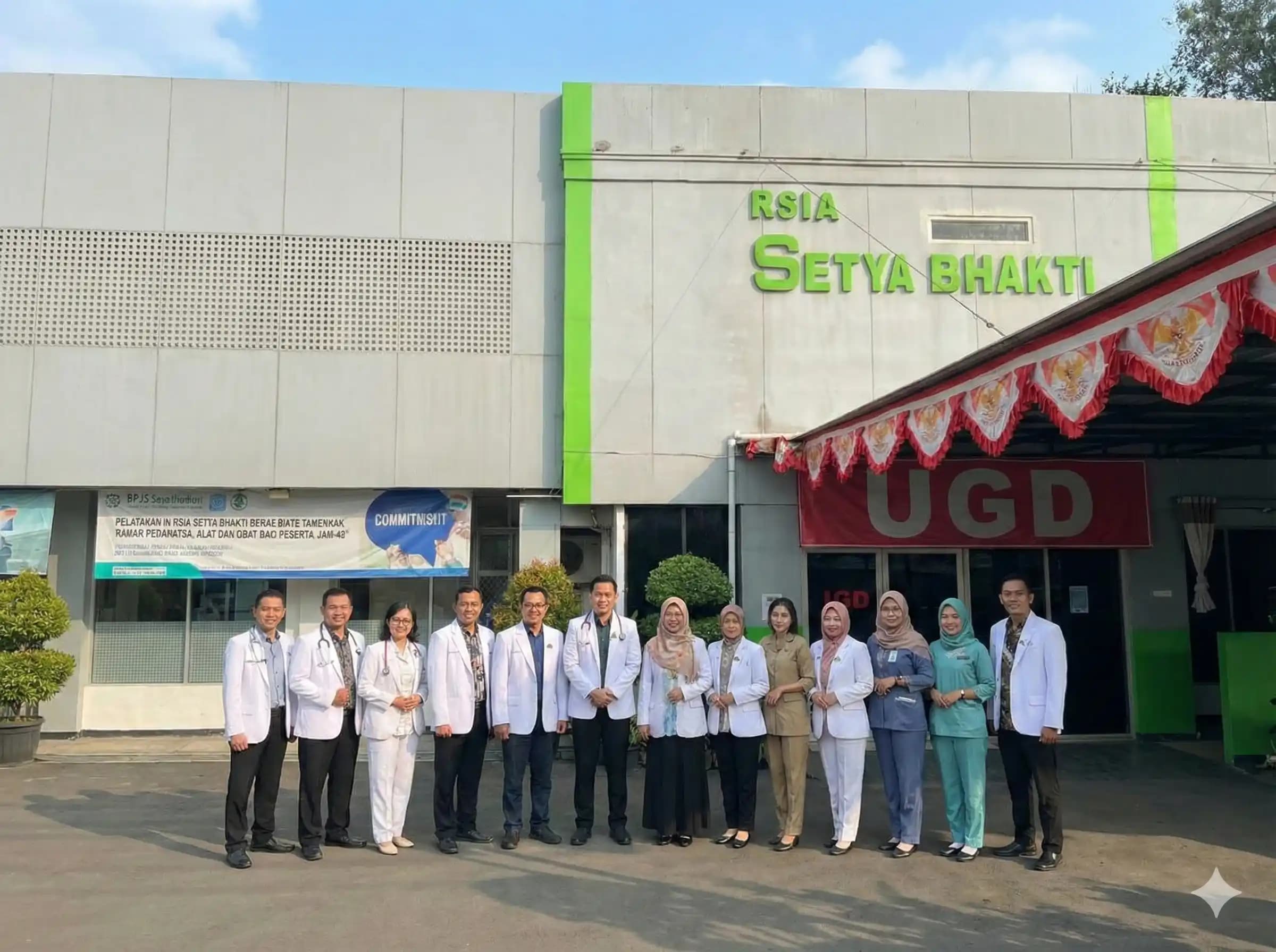 Banner Rumah Sakit Setya Bhakti bersama tim dokter yang profesional